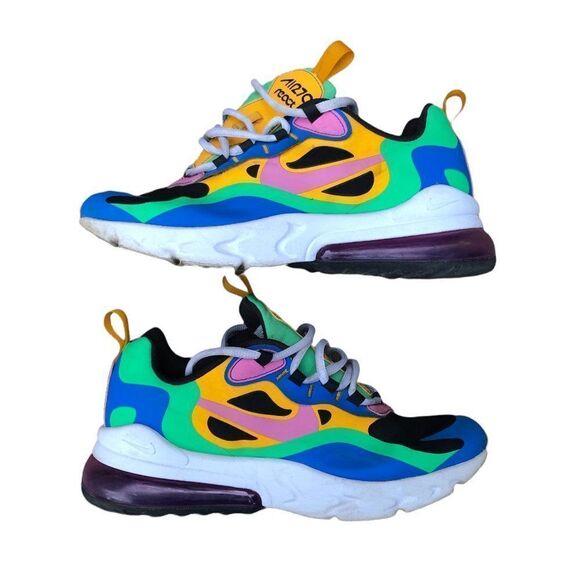 Rare 2019 Nike Air Max 270 React Magic Flamingo Size 6.5 - Picture 6 of 16